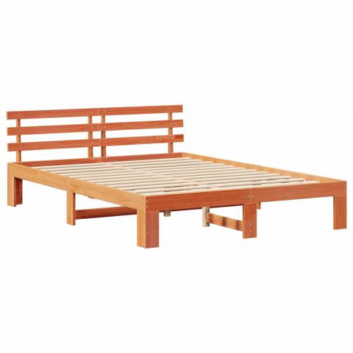 Okvir kreveta od bora Smeđa boja voska Puno drvo 150 x 200 cm Cijena