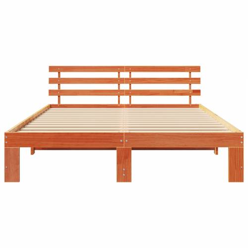 Okvir kreveta od bora Smeđa boja voska Puno drvo 150 x 200 cm Cijena