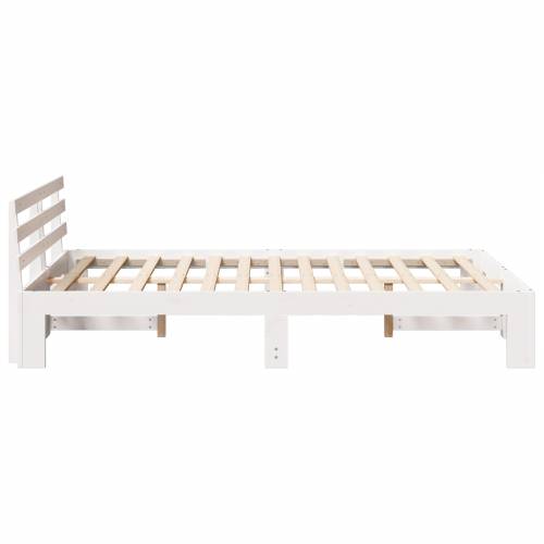 Bijeli krevetni okvir od bora Bijela Čvrsto drvo 120 x 200 cm Cijena