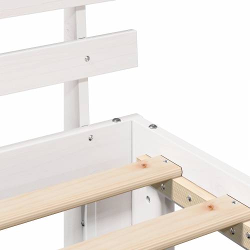Krevet od Drva Bijeli Drvo 100 x 200 cm Minimalistički Krevet Cijena