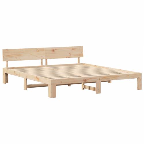 Krevetna konstrukcija s naslonom 200x200 cm Čvrsta borovina Cijena