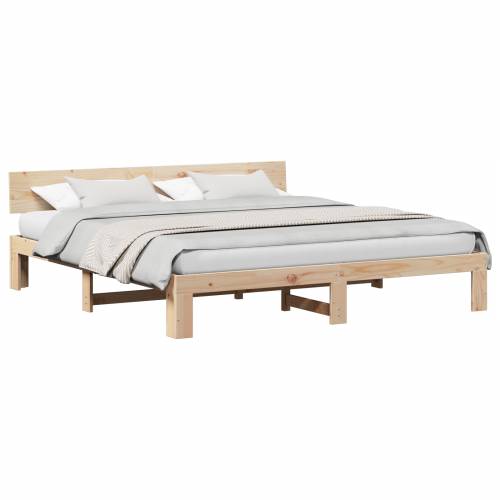 Krevetna konstrukcija s naslonom 200x200 cm Čvrsta borovina Cijena