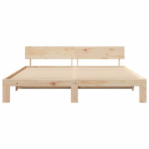 Krevetna konstrukcija s naslonom 200x200 cm Čvrsta borovina Cijena