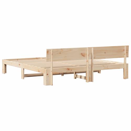 Krevetna konstrukcija s naslonom 200x200 cm Čvrsta borovina Cijena