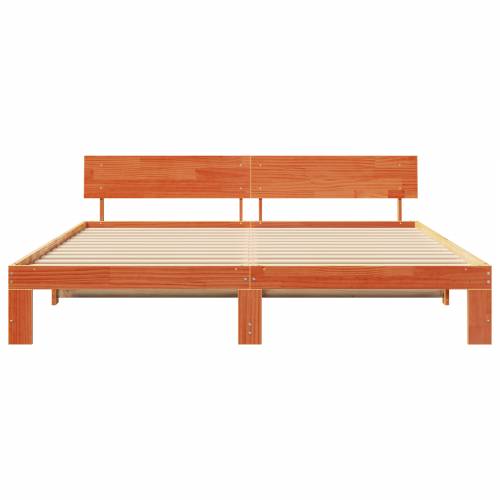 Krevet s uzglavljem Vosak smeđa 180x200 cm Masivna borovina Cijena
