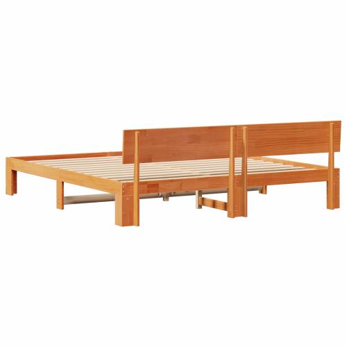 Krevet s uzglavljem Vosak smeđa 180x200 cm Masivna borovina Cijena