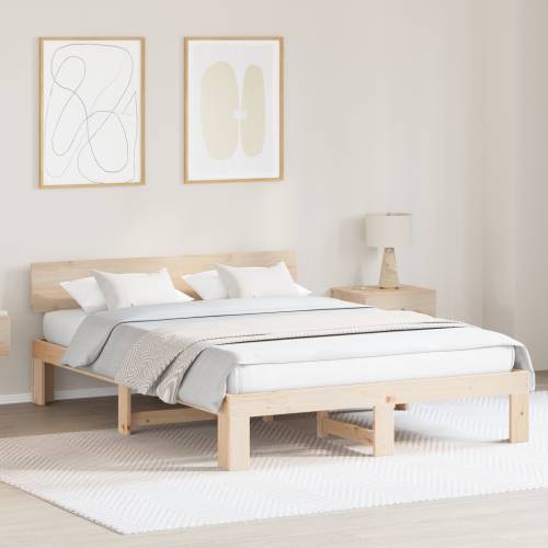 Krevetna konstrukcija s uzglavljem 160x200 cm od masivne borovine Cijena