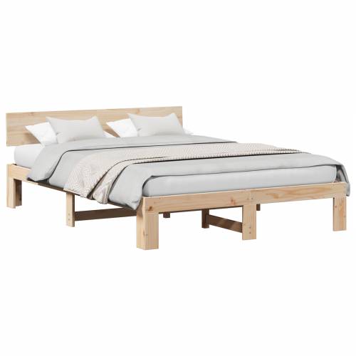 Krevetna konstrukcija s uzglavljem 160x200 cm od masivne borovine Cijena