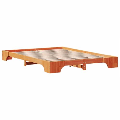 Krevetni okvir Smeđa boja Masivno drvo 150 x 200 cm Izdržljiv Cijena