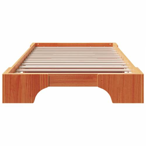 Krevetna konstrukcija Vosak smeđa Drvo 90 x 200 cm Jednostavno Cijena
