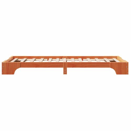 Krevetna konstrukcija Vosak smeđa Drvo 90 x 200 cm Jednostavno Cijena