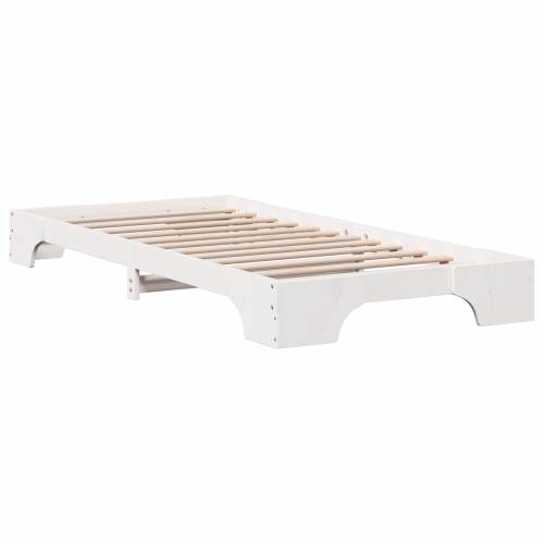 Krevetni okvir Bijela Masivna borovina 80 x 200 cm Lagan Cijena