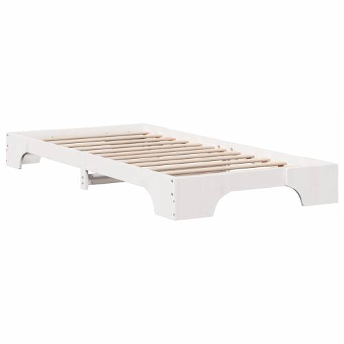 Krevetni okvir Bijela Masivna borovina 80 x 200 cm Lagan Cijena