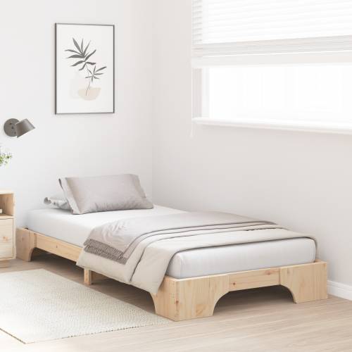 Krevetna konstrukcija Prirodno Čvrsto borovo drvo 90 x 190 cm Cijena