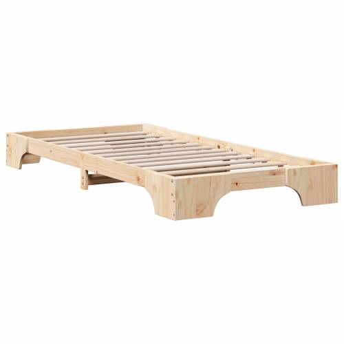 Krevetni Ram Prirodni Čvrsta borovina 75 x 190 cm Jednostavan Cijena