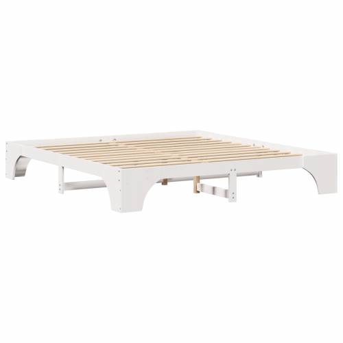 Krevetni okvir Bijela Masivno drvo 200 x 200 cm Minimalistički Cijena
