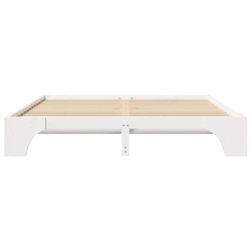 Krevetni okvir Bijela Masivno drvo 200 x 200 cm Minimalistički Cijena