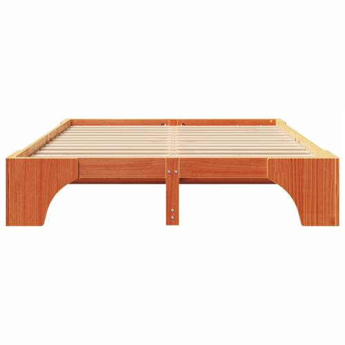 Krevetna konstrukcija Boja voska Masivno drvo 140 x 200 cm Čvrsta Cijena