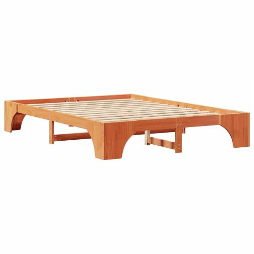 Krevetna konstrukcija Boja voska Masivno drvo 140 x 200 cm Čvrsta Cijena