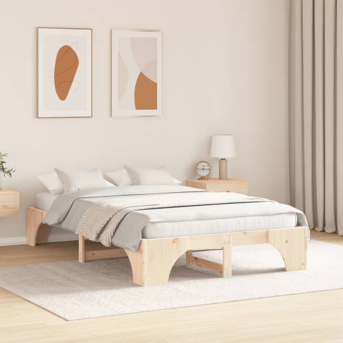 Krevetna struktura Prirodna Masivna borovina 120 x 200 cm Cijena
