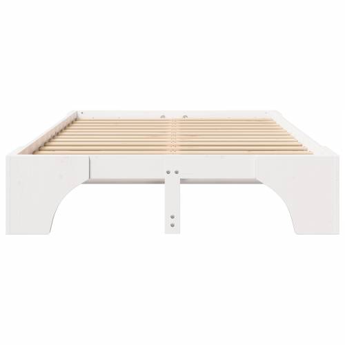 Krevet Bijeli Drvo 120 x 200 cm Izdržljiv Pravokutni Cijena