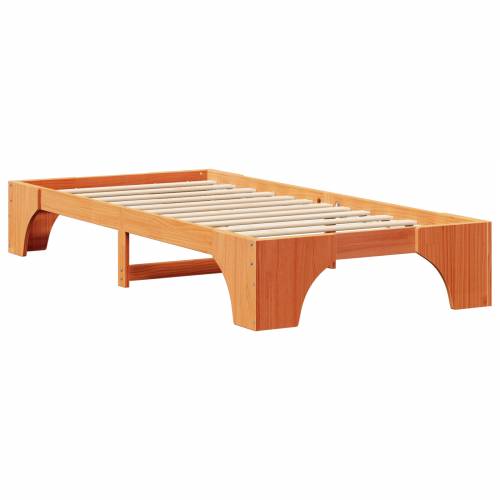 Krevet Vosak smeđi Puni bor 100 x 200 cm Izdržljiv Krevet Cijena