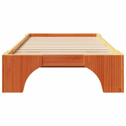 Krevet Vosak smeđi Puni bor 100 x 200 cm Izdržljiv Krevet Cijena