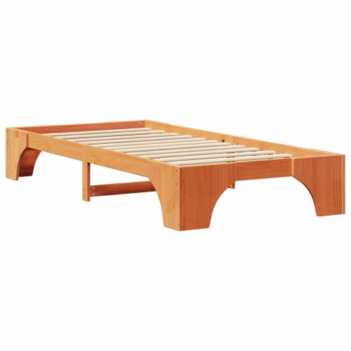 Krevet Vosak smeđi Puni bor 100 x 200 cm Izdržljiv Krevet Cijena