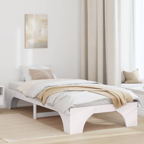 Krevetna konstrukcija Bijela Drvo 90 x 190 cm Minimalistički Cijena