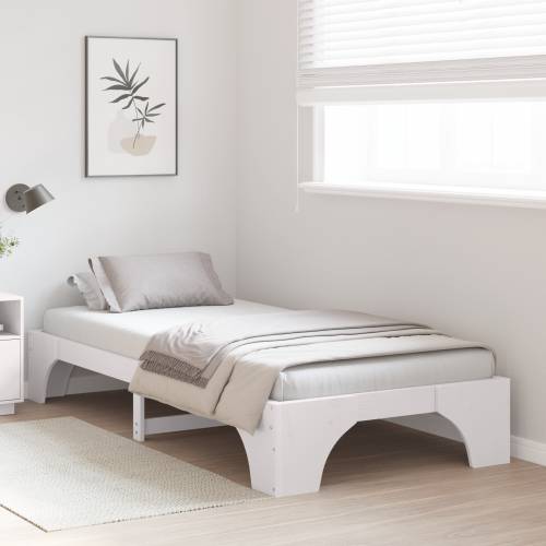 Krevetna konstrukcija Bijela Drvo 90 x 190 cm Minimalistički Cijena