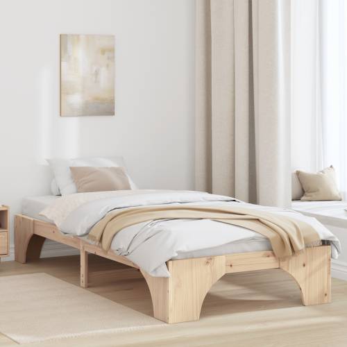 Prirodni krevetni okvir Prirodno drvo Čvrsti bor 75 x 190 cm Cijena