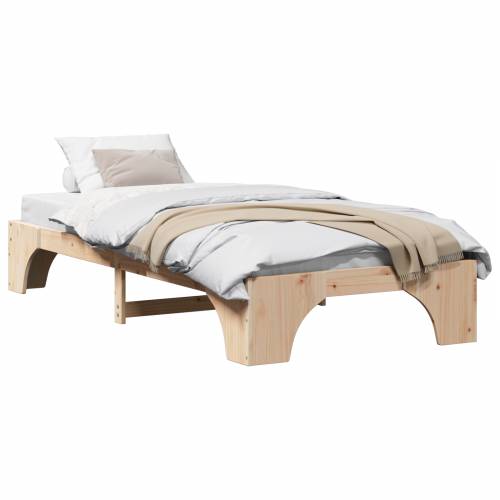 Prirodni krevetni okvir Prirodno drvo Čvrsti bor 75 x 190 cm Cijena