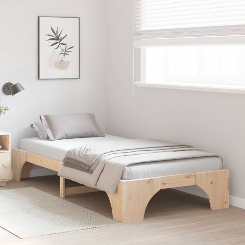 Prirodni krevetni okvir Prirodno drvo Čvrsti bor 75 x 190 cm Cijena