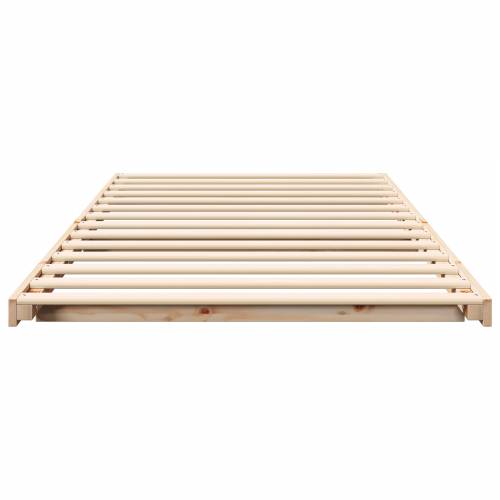 Krevet s daskama Smeđa 100 x 200 cm Masivna borovina Cijena
