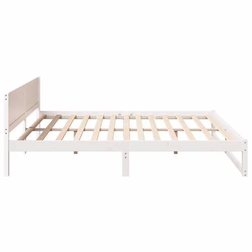 Okvir kreveta Bijeli Drvo 200 x 200 cm Izdržljiv Cijena
