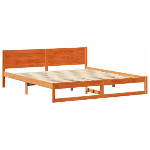 Krevetni okvir Vosak smeđi Masivna borovina 200 x 200 cm Cijena