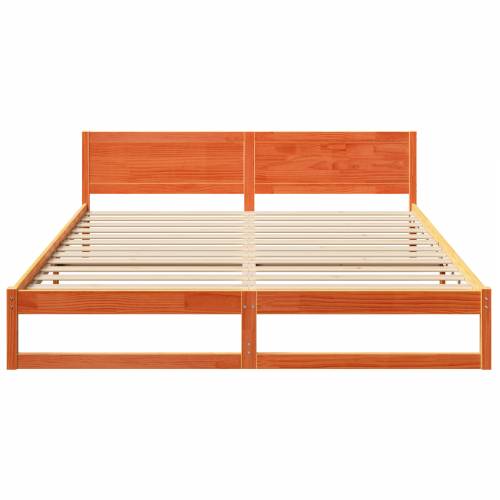 Krevetni okvir Vosak smeđi Masivna borovina 200 x 200 cm Cijena