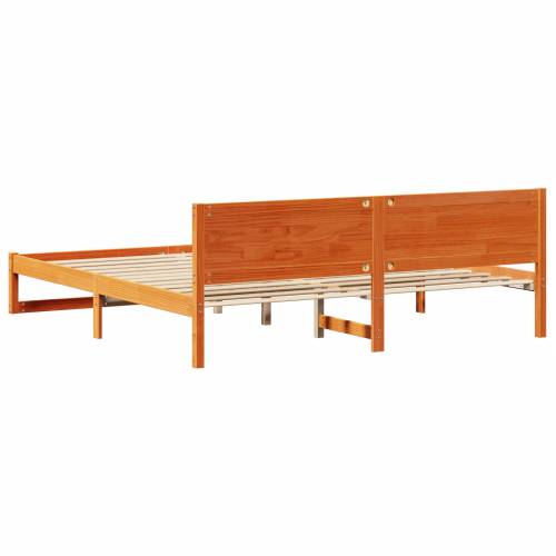Krevetni okvir Vosak smeđi Masivna borovina 200 x 200 cm Cijena