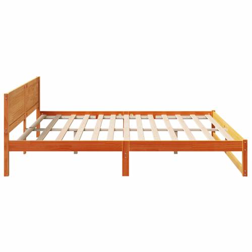 Krevet Voskast smeđi Čvrsto borovo drvo 180 x 200 cm Izdržljiv Cijena
