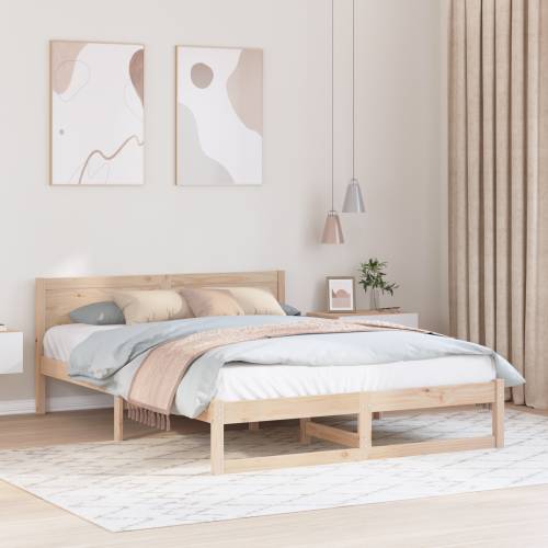 Krevetna konstrukcija Prirodna Borovina 150 x 200 cm Jednostavno Cijena