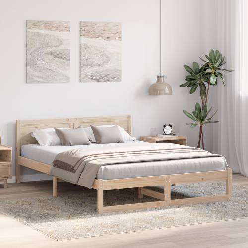 Krevetna konstrukcija Prirodna Borovina 150 x 200 cm Jednostavno Cijena