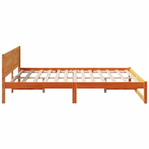 Krevetni Okvir Vosak smeđi Drvo 140 x 200 cm Jednostavno Cijena