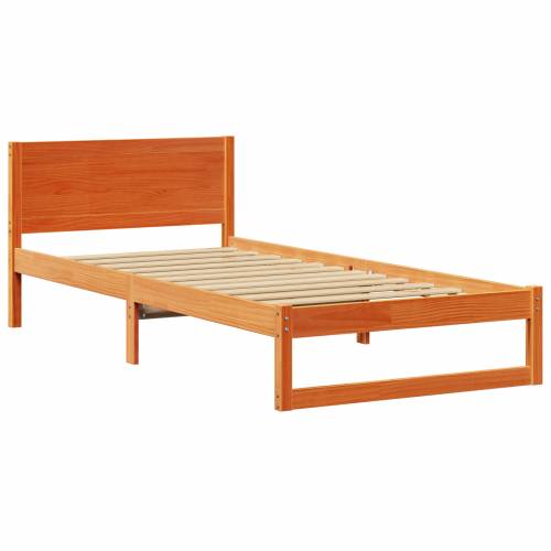 Krevetna konstrukcija Smeđa Puno drvo 100 x 200 cm Izdržljivo Cijena