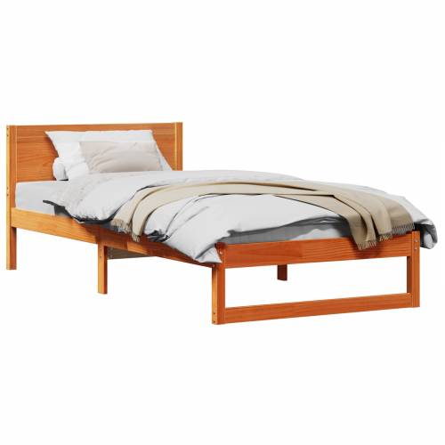 Krevetna konstrukcija Smeđa Puno drvo 100 x 200 cm Izdržljivo Cijena