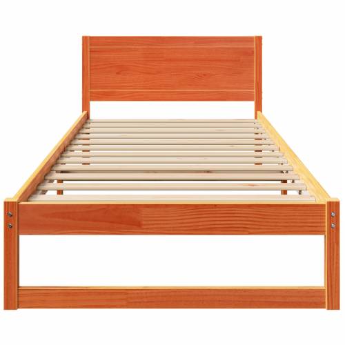 Krevetna konstrukcija Smeđa Puno drvo 100 x 200 cm Izdržljivo Cijena