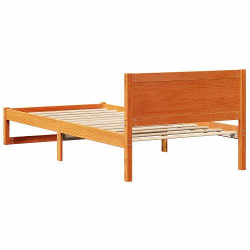 Krevetna konstrukcija Smeđa Puno drvo 100 x 200 cm Izdržljivo Cijena
