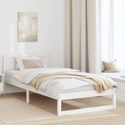 Konstrukcija kreveta Bijela Čvrsto borovo drvo 75 x 190 cm Cijena
