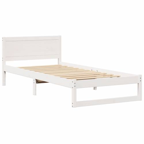 Konstrukcija kreveta Bijela Čvrsto borovo drvo 75 x 190 cm Cijena
