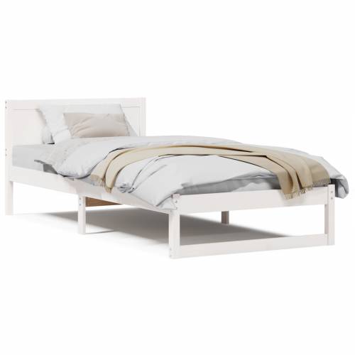 Konstrukcija kreveta Bijela Čvrsto borovo drvo 75 x 190 cm Cijena