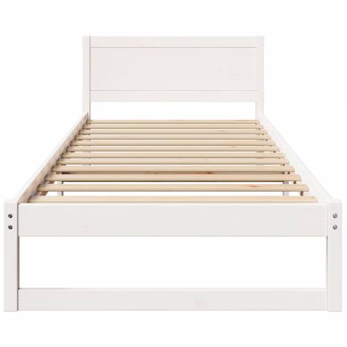 Konstrukcija kreveta Bijela Čvrsto borovo drvo 75 x 190 cm Cijena